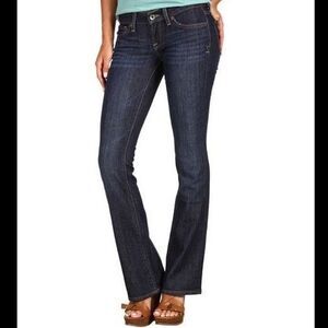 Lucky Brand Zoe Boot 79 Dark Wash Blue Jeans Denim Size 8/29 EUC LOW Rise